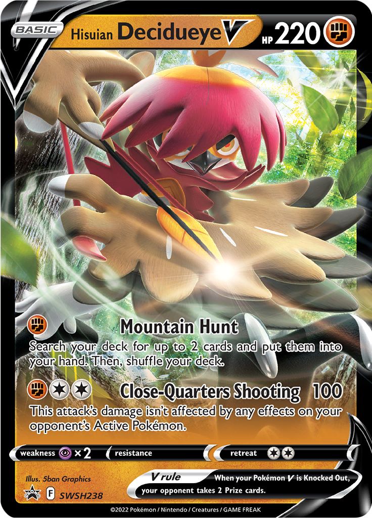 Hisuian Decidueye V (SWSH238) [Sword & Shield: Black Star Promos] | Exor Games Bridgewater