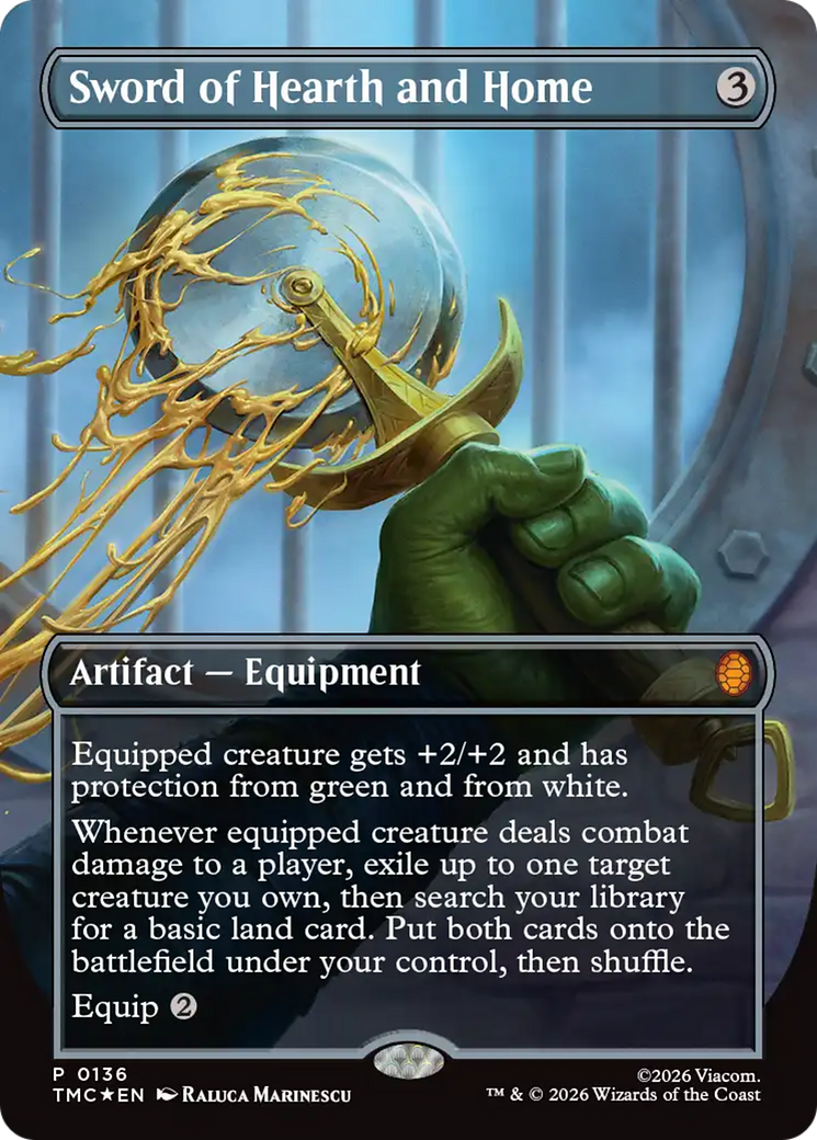 Sword of Hearth and Home (Borderless) [Teenage Mutant Ninja Turtles Promos] | Exor Games Bridgewater