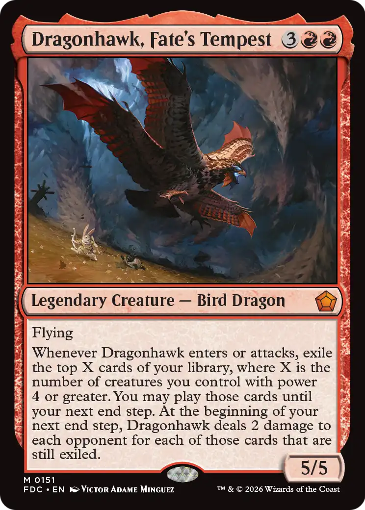 Dragonhawk, Fate's Tempest [Foundations Commander] | Exor Games Bridgewater