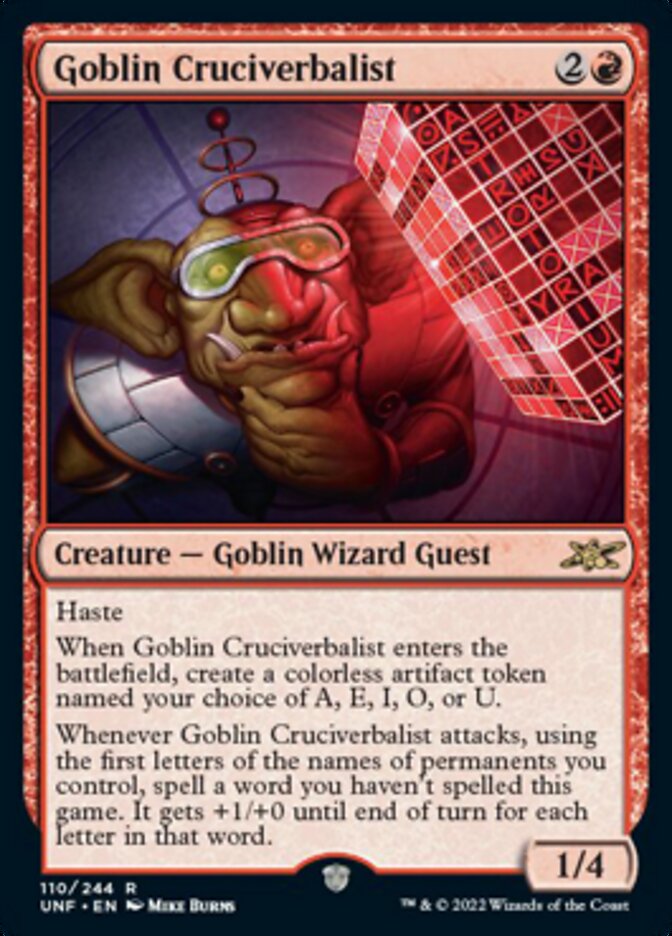 Goblin Cruciverbalist [Unfinity] | Exor Games Bridgewater