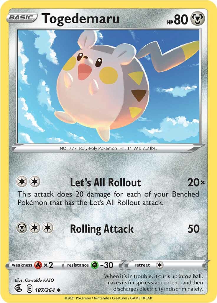 Togedemaru (187/264) [Sword & Shield: Fusion Strike] | Exor Games Bridgewater