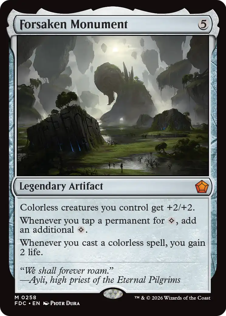 Forsaken Monument [Foundations Commander] | Exor Games Bridgewater