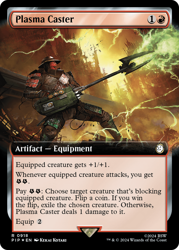 Plasma Caster (Extended Art) (Surge Foil) [Fallout] | Exor Games Bridgewater