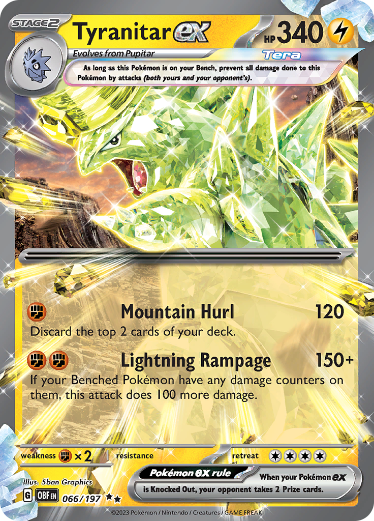 Tyranitar ex (066/197) [Scarlet & Violet: Obsidian Flames] | Exor Games Bridgewater