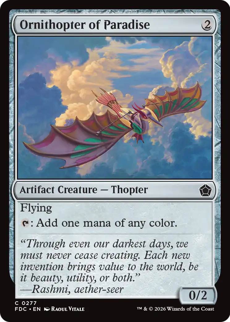 Ornithopter of Paradise [Foundations Commander] | Exor Games Bridgewater