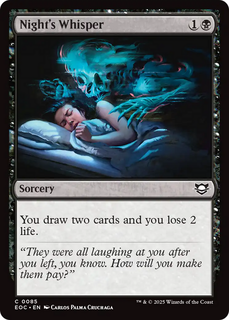 Night's Whisper [Edge of Eternities Commander] | Exor Games Bridgewater