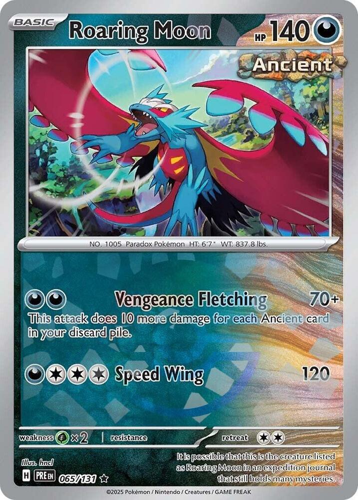 Roaring Moon (065/131) (Poke Ball Pattern) [Scarlet & Violet: Prismatic Evolutions] | Exor Games Bridgewater