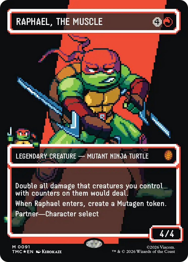 Raphael, the Muscle (0091) (Borderless) (Surge Foil) [Teenage Mutant Ninja Turtles Commander] | Exor Games Bridgewater