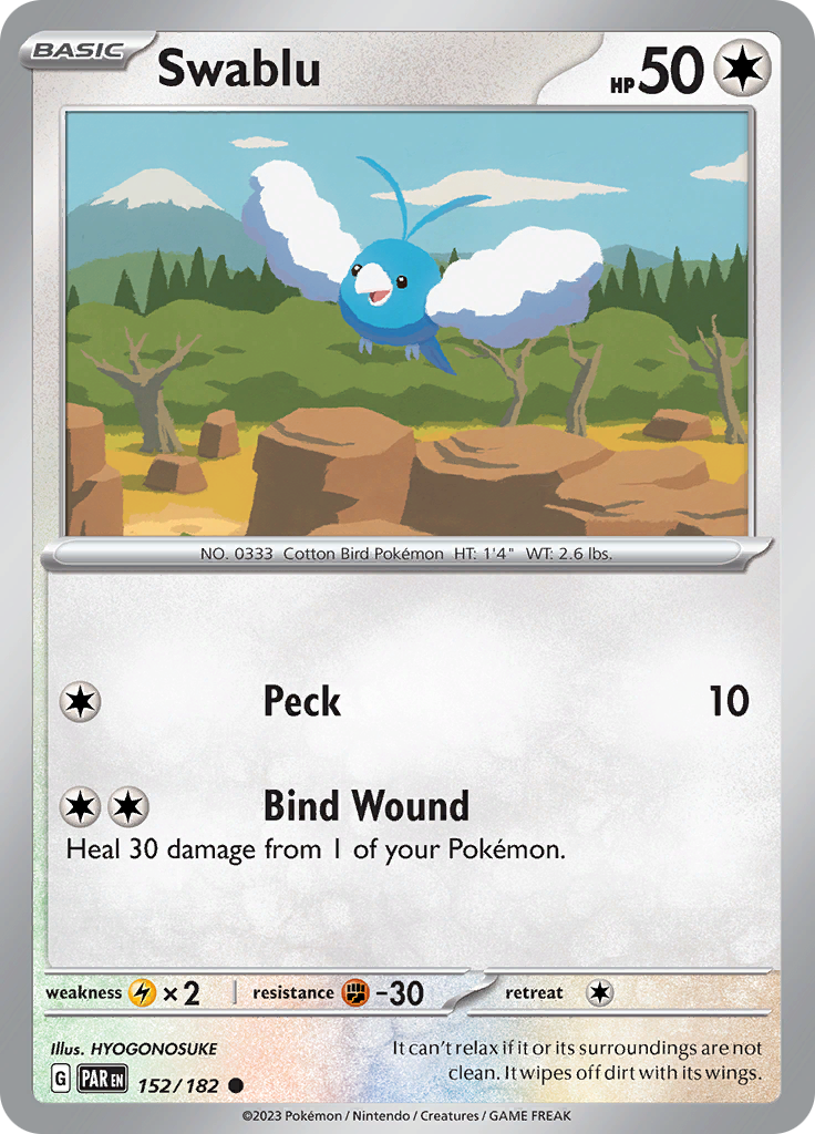 Swablu (152/182) [Scarlet & Violet: Paradox Rift] | Exor Games Bridgewater