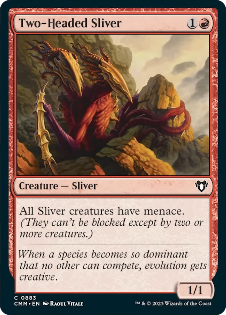 Two-Headed Sliver [Commander Masters] | Exor Games Bridgewater