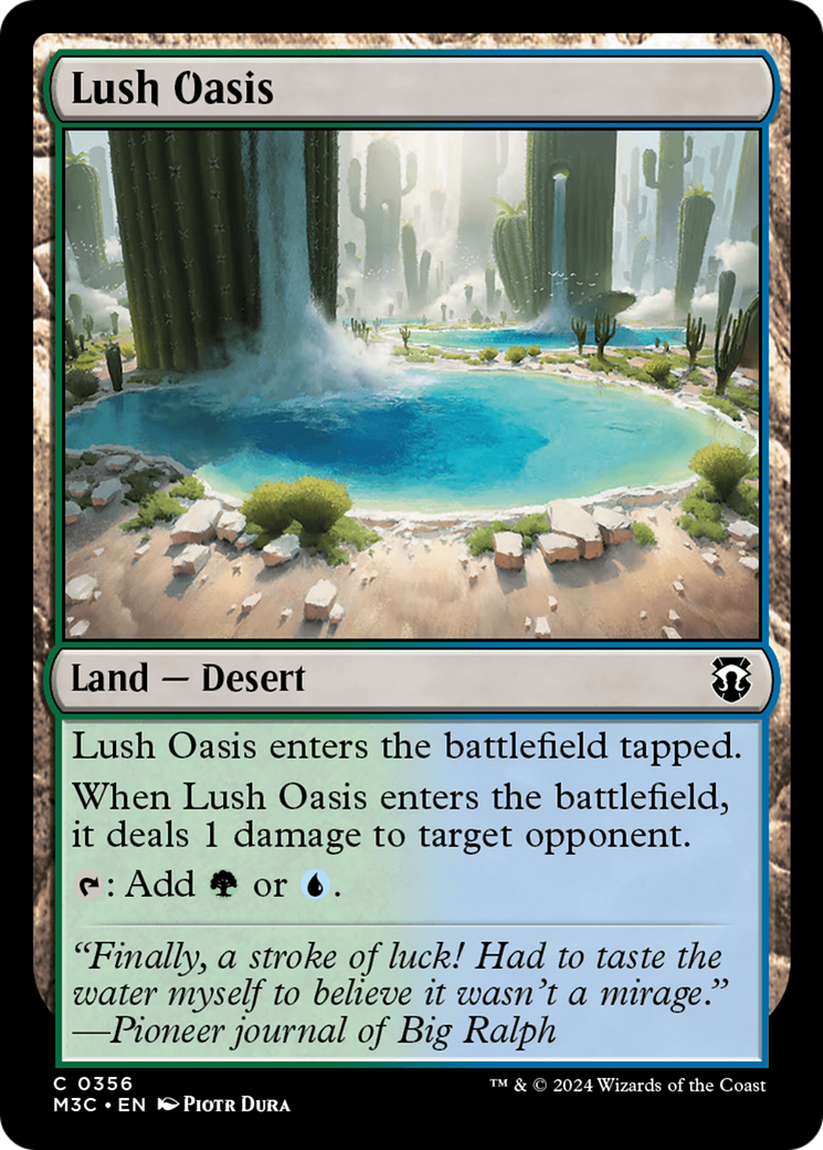 Lush Oasis (Ripple Foil) [Modern Horizons 3 Commander] | Exor Games Bridgewater