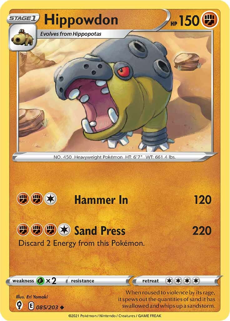 Hippowdon (085/203) [Sword & Shield: Evolving Skies] | Exor Games Bridgewater