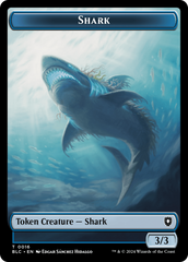 Elemental // Shark Double-Sided Token [Bloomburrow Commander Tokens] | Exor Games Bridgewater