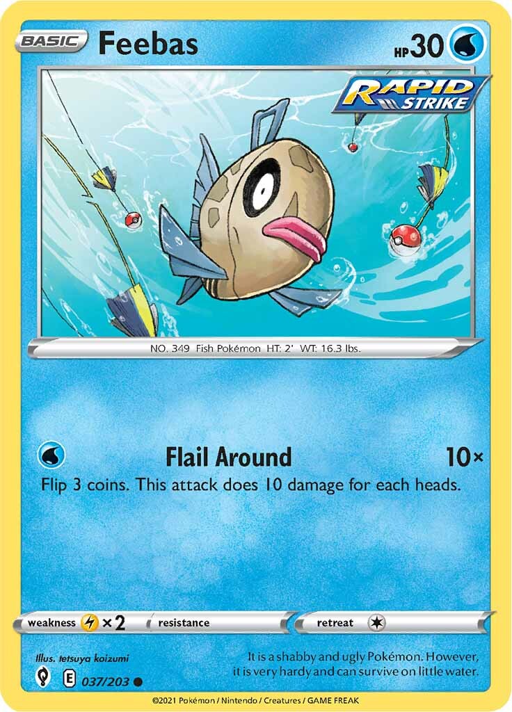 Feebas (037/203) [Sword & Shield: Evolving Skies] | Exor Games Bridgewater