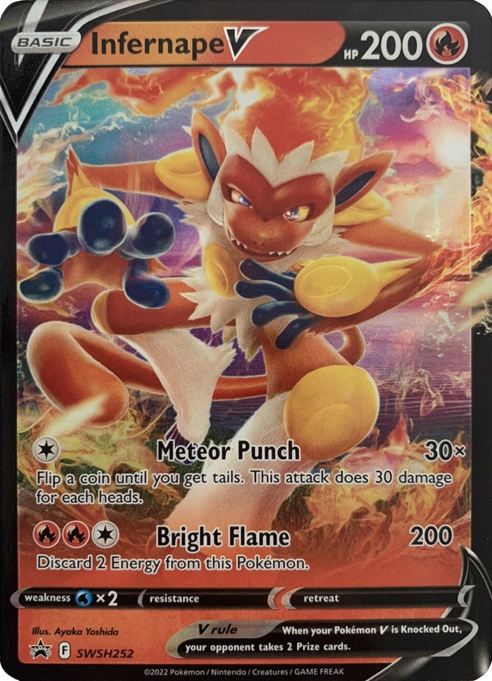 Infernape V (SWSH252) (Jumbo Card) [Sword & Shield: Black Star Promos] | Exor Games Bridgewater