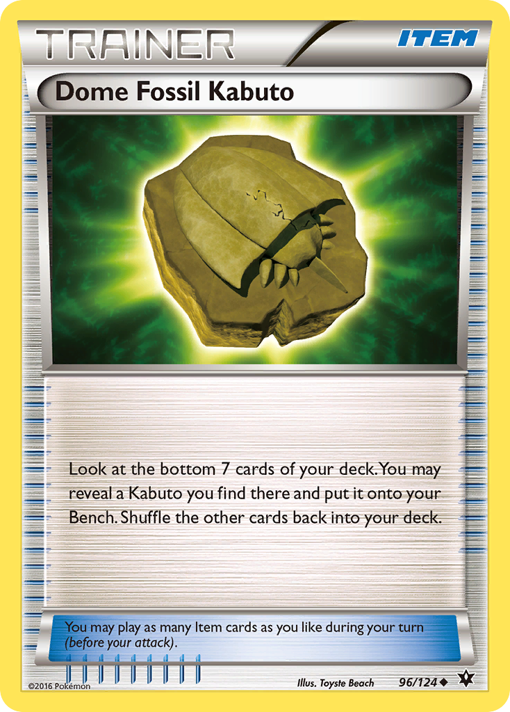 Dome Fossil Kabuto (96/124) [XY: Fates Collide] | Exor Games Bridgewater