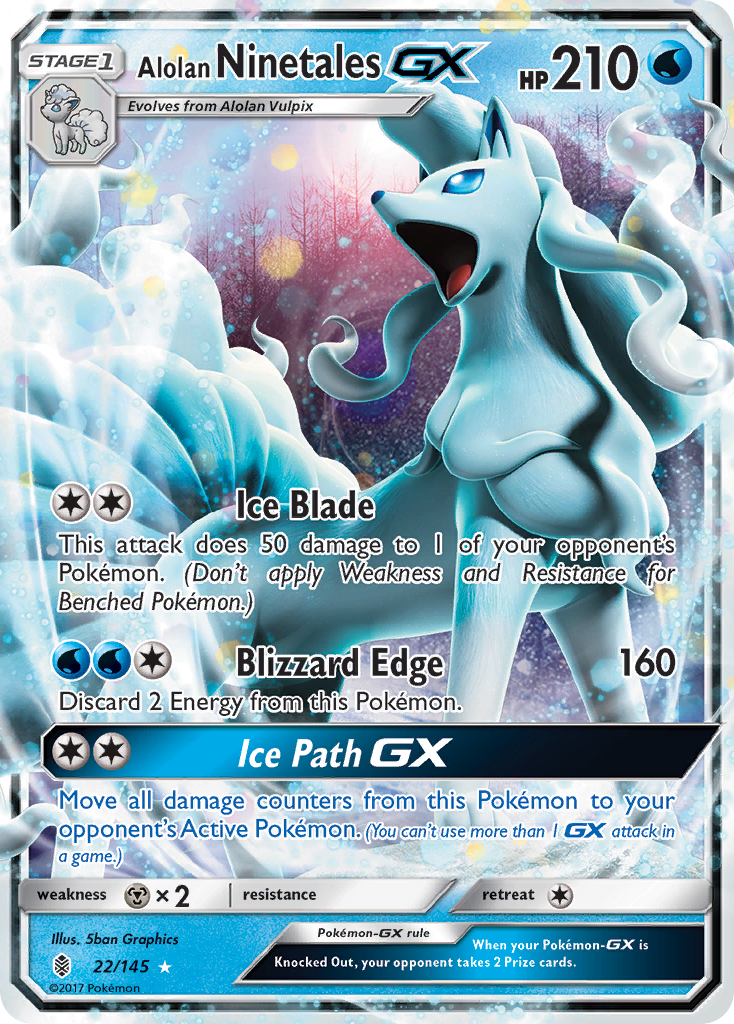 Alolan Ninetales GX (22/145) [Sun & Moon: Guardians Rising] | Exor Games Bridgewater