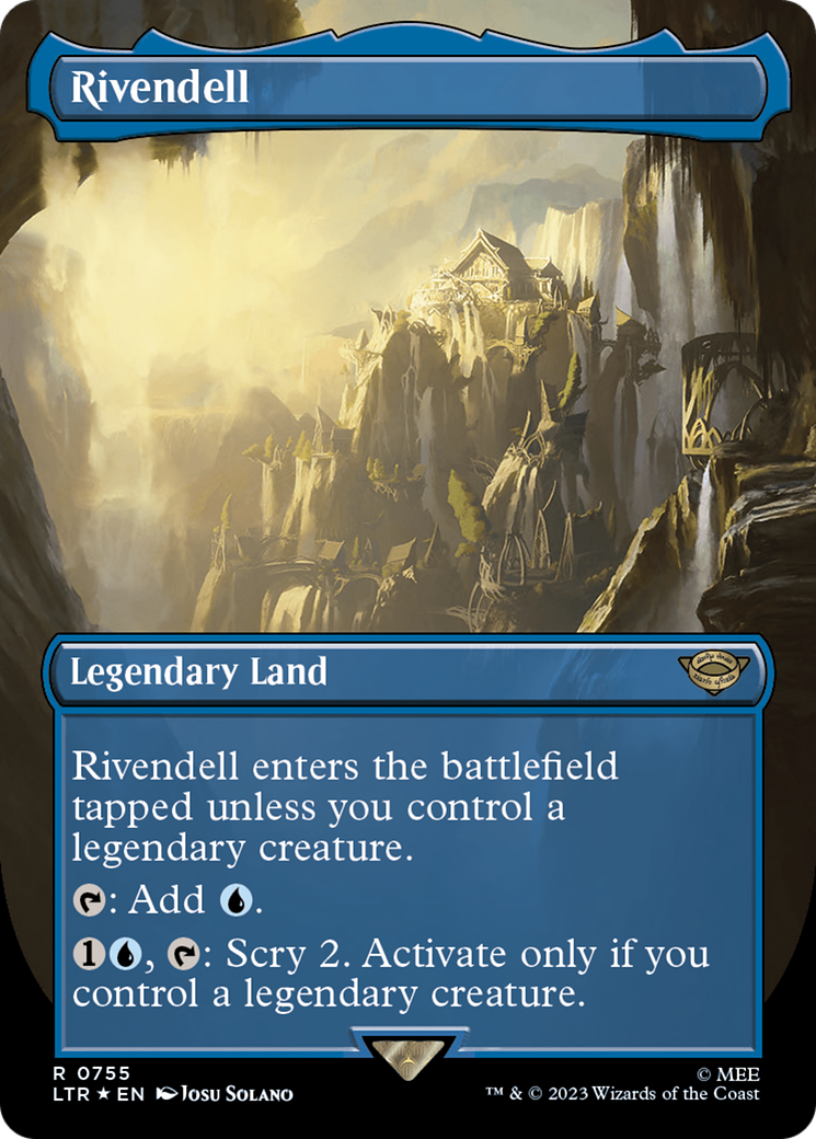 Rivendell (Borderless) (Surge Foil) [The Lord of the Rings: Tales of Middle-Earth] | Exor Games Bridgewater