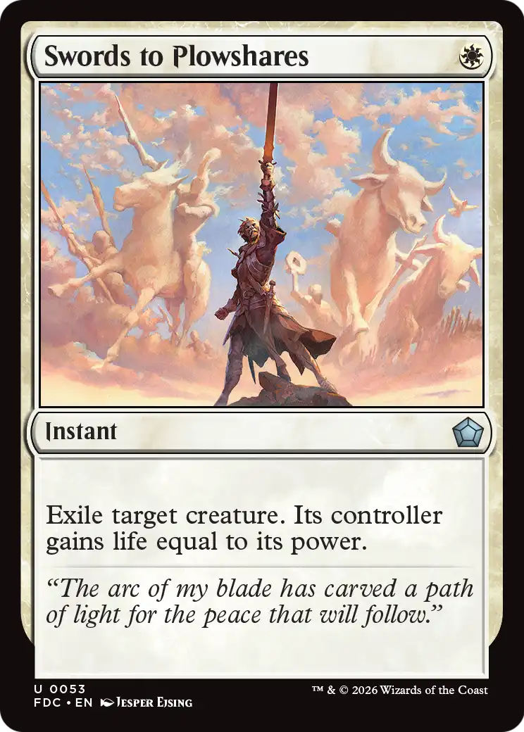 Swords to Plowshares [Foundations Commander] | Exor Games Bridgewater