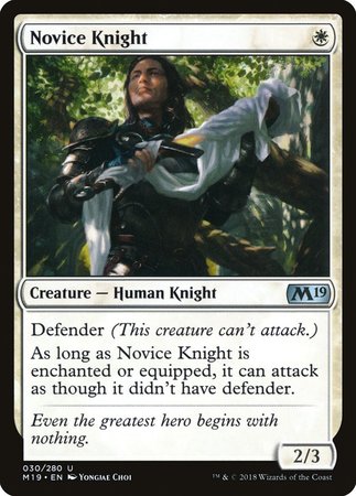 Novice Knight [Core Set 2019] | Exor Games Bridgewater