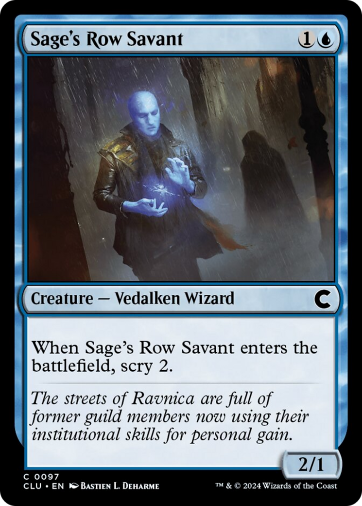 Sage's Row Savant [Ravnica: Clue Edition] | Exor Games Bridgewater