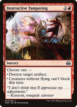 Destructive Tampering [Aether Revolt] | Exor Games Bridgewater