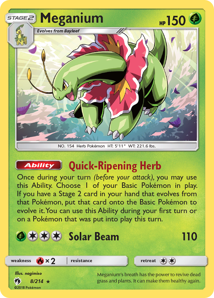 Meganium (8/214) [Sun & Moon: Lost Thunder] | Exor Games Bridgewater