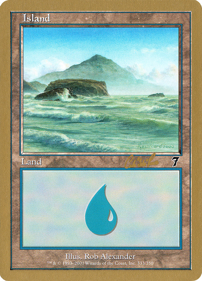 Island (cr333) (Carlos Romao) [World Championship Decks 2002] | Exor Games Bridgewater