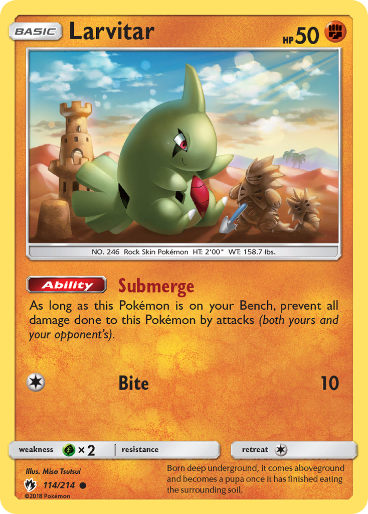 Larvitar (114/214) [Sun & Moon: Lost Thunder] | Exor Games Bridgewater