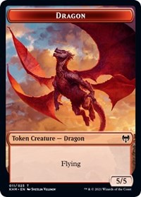 Dragon // Thopter Double-sided Token [Kaldheim Commander Tokens] | Exor Games Bridgewater