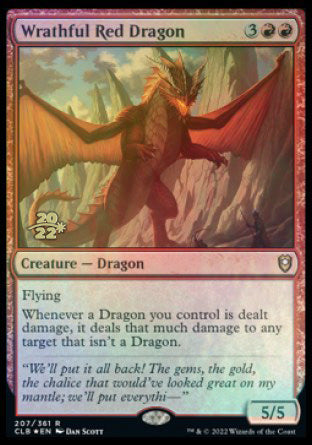 Wrathful Red Dragon [Commander Legends: Battle for Baldur's Gate Prerelease Promos] | Exor Games Bridgewater