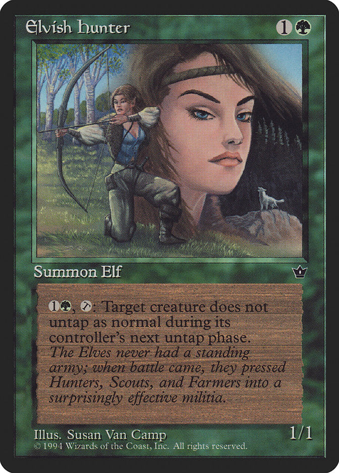 Elvish Hunter (Susan Van Camp) [Fallen Empires] | Exor Games Bridgewater