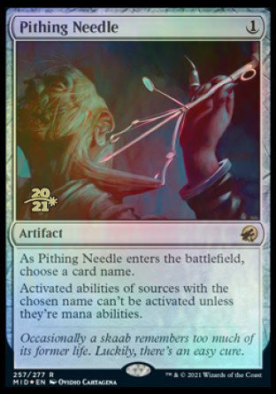 Pithing Needle [Innistrad: Midnight Hunt Prerelease Promos] | Exor Games Bridgewater