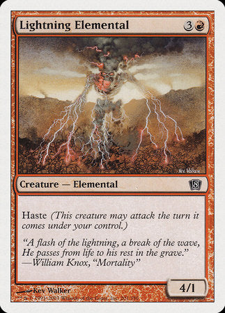 Lightning Elemental [Eighth Edition] | Exor Games Bridgewater