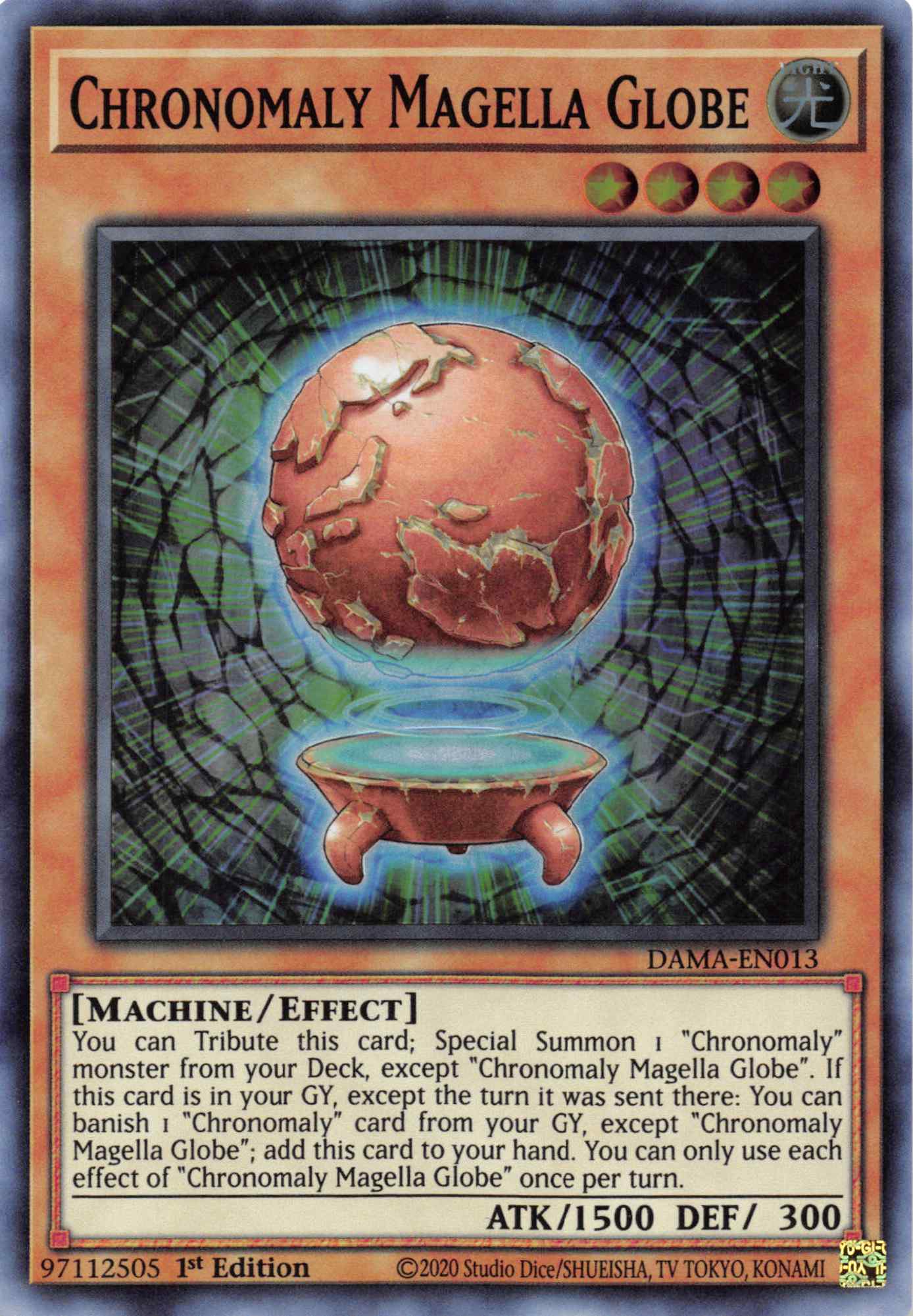 Chronomaly Magella Globe [DAMA-EN013] Super Rare | Exor Games Bridgewater