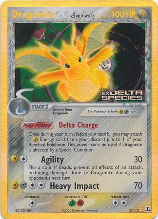 Dragonite (3/113) (Delta Species) (Stamped) [EX: Delta Species] | Exor Games Bridgewater