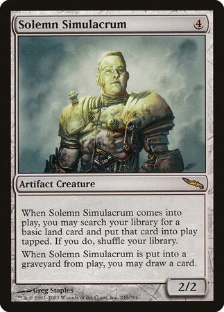 Solemn Simulacrum [Mirrodin] | Exor Games Bridgewater