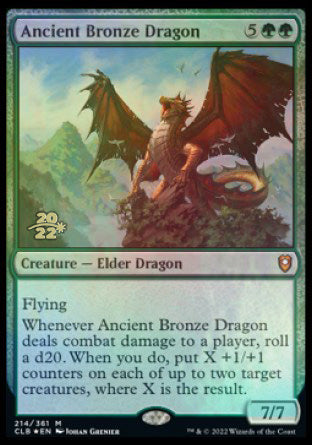 Ancient Bronze Dragon [Commander Legends: Battle for Baldur's Gate Prerelease Promos] | Exor Games Bridgewater