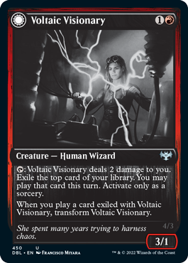 Voltaic Visionary // Volt-Charged Berserker [Innistrad: Double Feature] | Exor Games Bridgewater