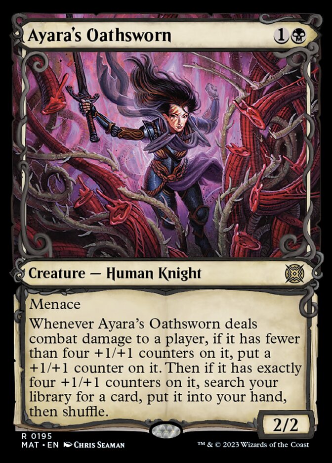 Ayara's Oathsworn (Showcase Halo Foil) [March of the Machine: The Aftermath] | Exor Games Bridgewater