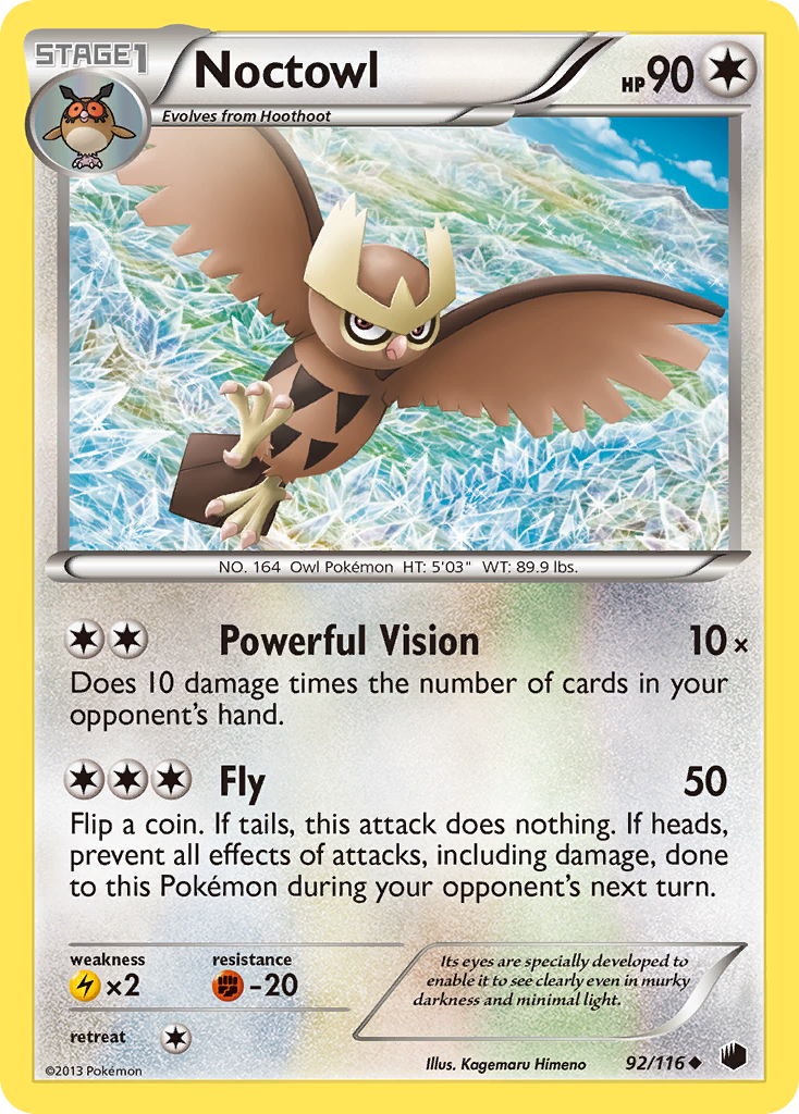 Noctowl (92/116) [Black & White: Plasma Freeze] | Exor Games Bridgewater