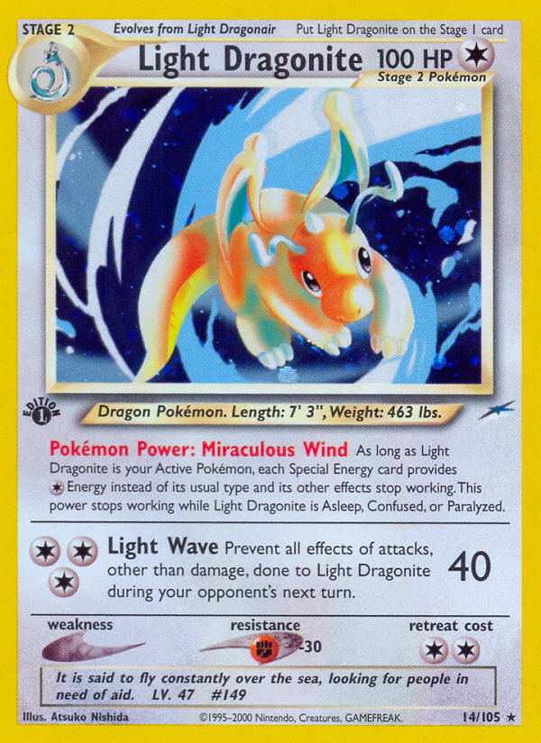 Light Dragonite (14/105) [Neo Destiny 1st Edition] | Exor Games Bridgewater