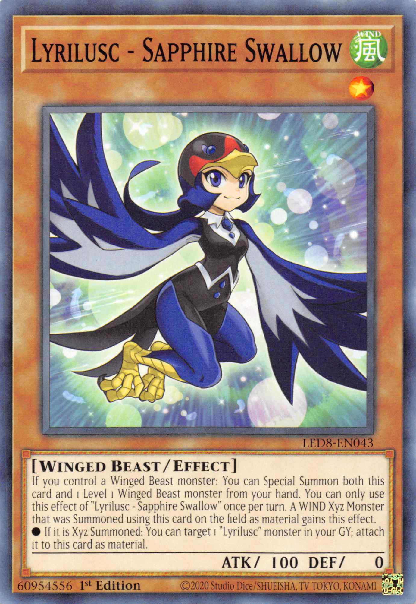 Lyrilusc - Sapphire Swallow [LED8-EN043] Common | Exor Games Bridgewater