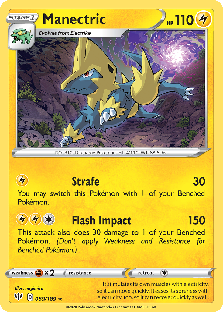 Manectric (059/189) [Sword & Shield: Darkness Ablaze] | Exor Games Bridgewater