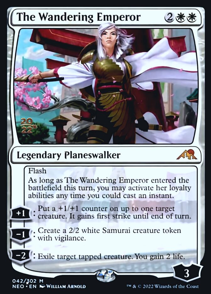 The Wandering Emperor [Kamigawa: Neon Dynasty Prerelease Promos] | Exor Games Bridgewater