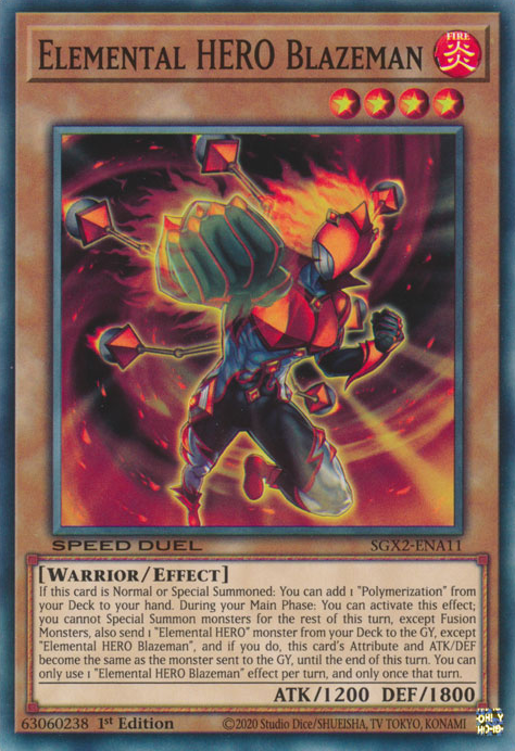 Elemental HERO Blazeman [SGX2-ENA11] Common | Exor Games Bridgewater