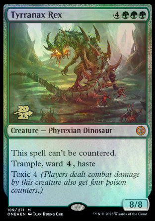 Tyrranax Rex [Phyrexia: All Will Be One Prerelease Promos] | Exor Games Bridgewater