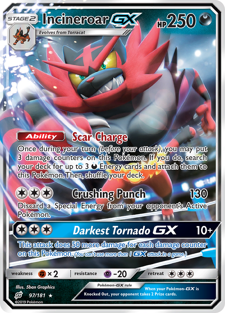 Incineroar GX (97/181) [Sun & Moon: Team Up] | Exor Games Bridgewater