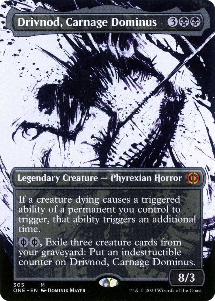 Drivnod, Carnage Dominus (Borderless Ichor) [Phyrexia: All Will Be One] | Exor Games Bridgewater