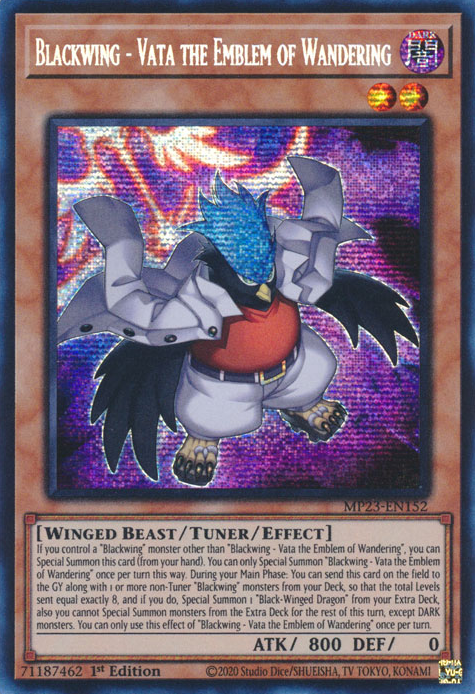 Blackwing - Vata the Emblem of Wandering [MP23-EN152] Prismatic Secret Rare | Exor Games Bridgewater